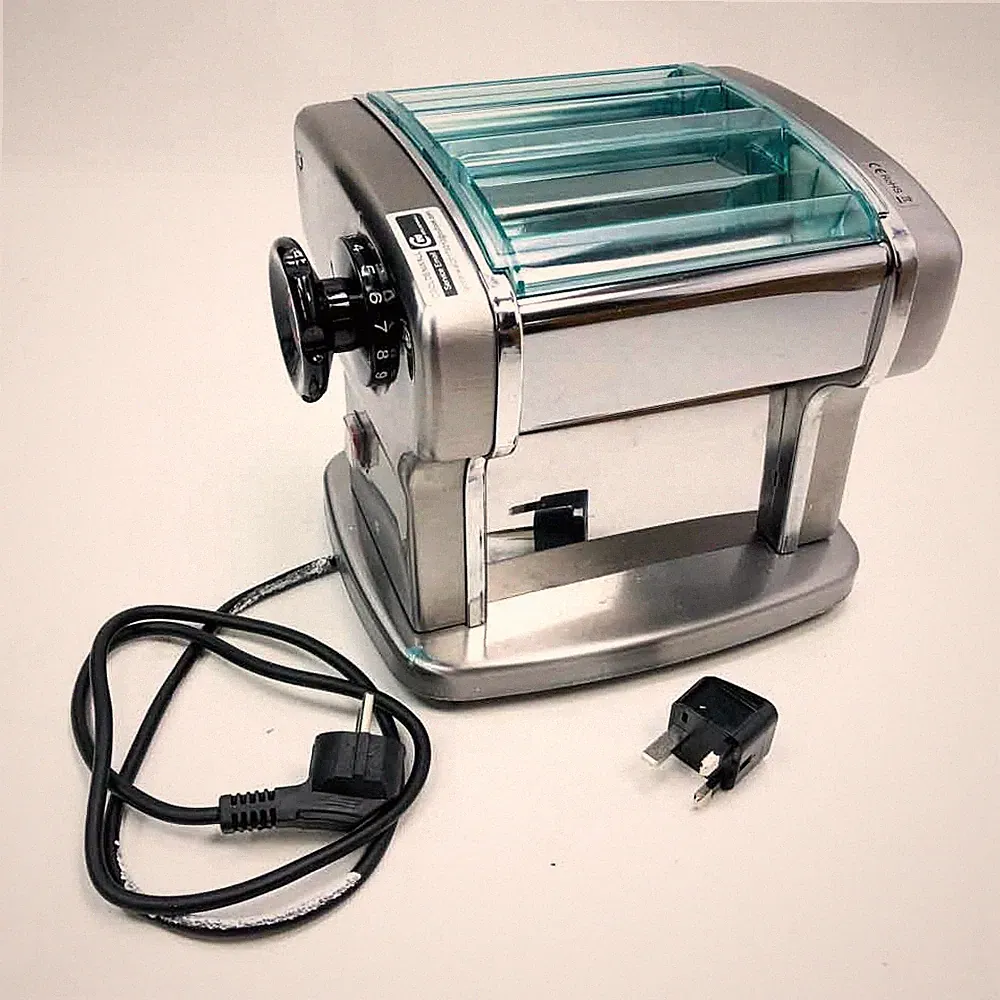 CGOLDENWALL Elektrische Nudelmaschine Wonton Maker Edelstahl 6 verstellbar für