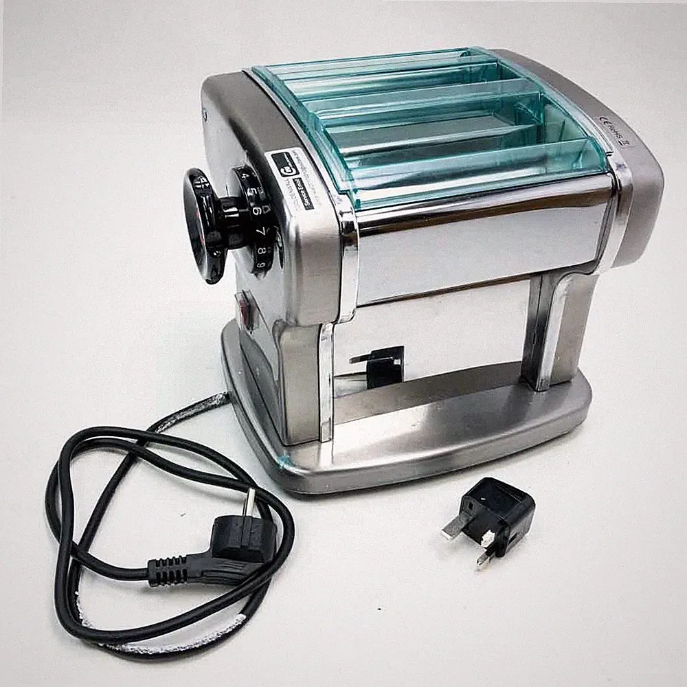 CGOLDENWALL Elektrische Nudelmaschine Wonton Maker Edelstahl 6 verstellbar für