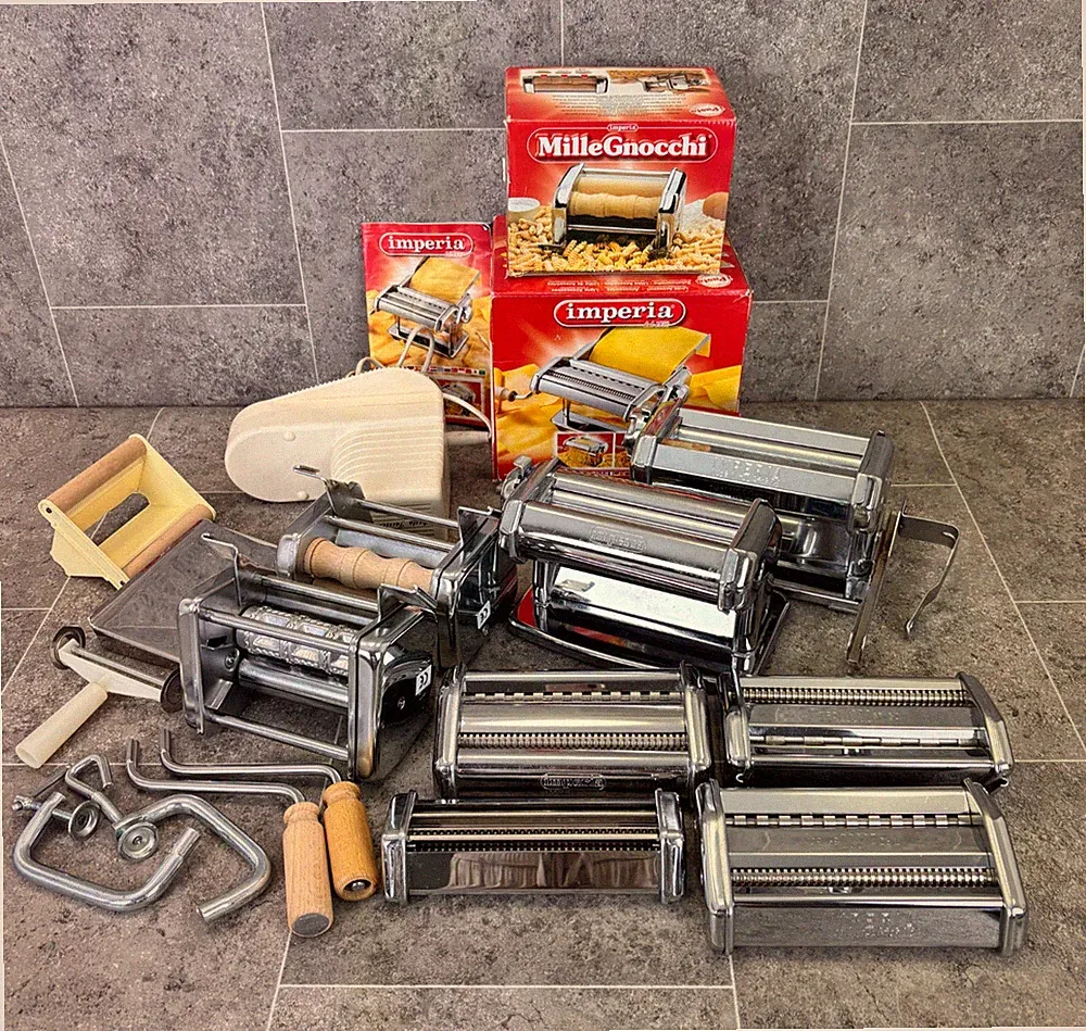 Imperia Nudelmaschine Set Konvolut Pasta Facile Motor Aufsätze MilleGnocchi #45
