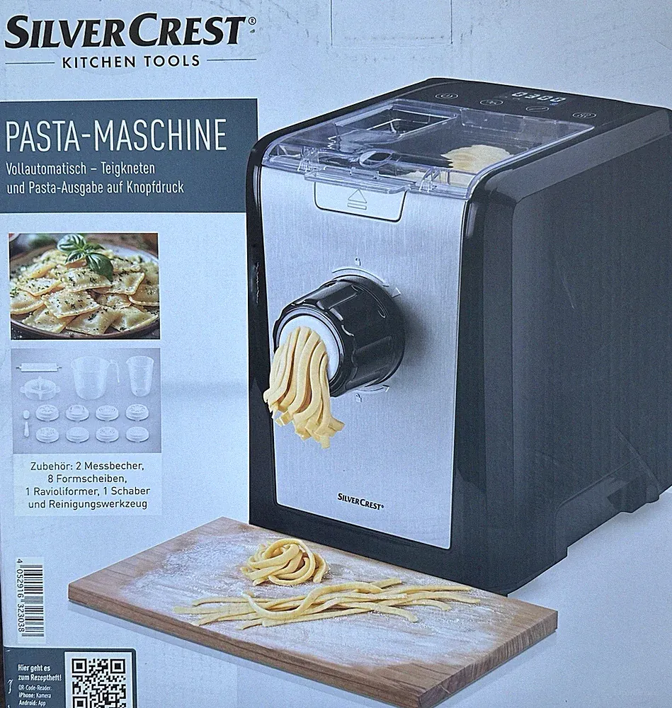 SilverCrest Pasta Maschine elektrisch SPM 220 A2 8 Formscheiben Nudelmaschine